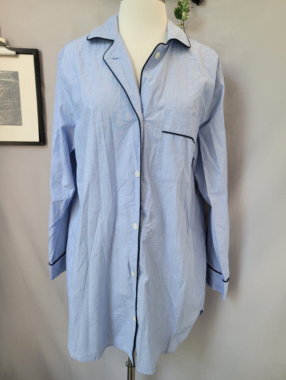 J. Crew New End-on-End Cotton Lounge Pajama Nightshirt M or L